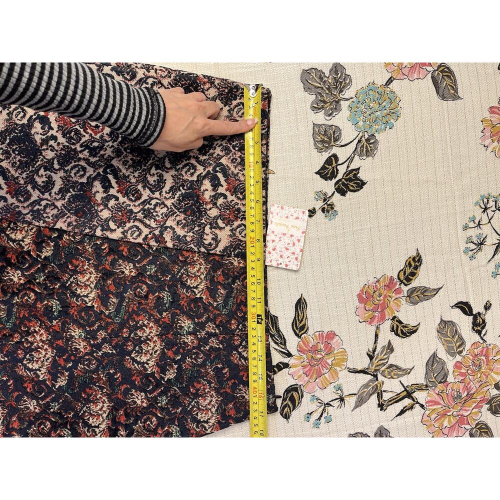 NWT Free People Large Mixed-Knit Jacquard Mini Skirt Faux Wrap Tapestry - Picture 5 of 8